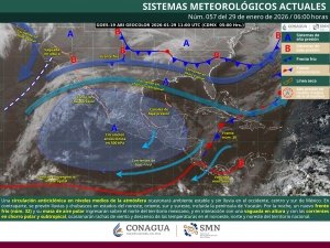 Intervalos de chubascos en el sur y sureste del pa&iacute;s