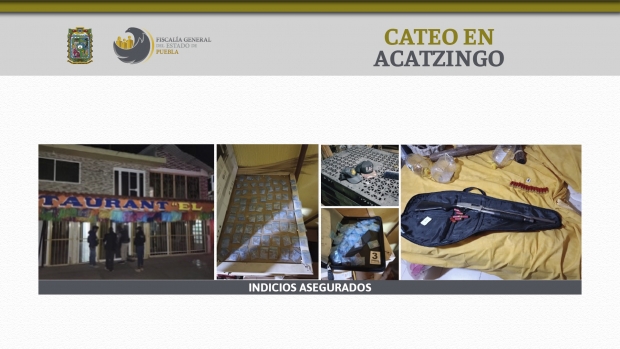 En Acatzingo la Fiscalía aseguró droga, un arma y cartuchos