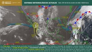Lluvias puntuales muy fuertes en Nayarit y Jalisco