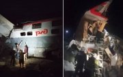 7 muertos y casi 70 heridos deja derrumbe de puente sobre un tren en Bryansk, Rusia