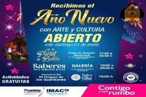 Ayuntamiento de Puebla invita a recibir el año nuevo con arte y cultura