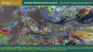 Hoy se pronostican lluvias puntuales intensas en Jalisco, Veracruz, Chiapas, Campeche y Yucat&aacute;n. Por otro lado, prevalecer&aacute; la onda de calor en Baja California Sur, Chihuahua, Coahuila, Nuevo Le&oacute;n y Tamaulipas.