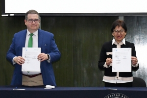 Encabeza la Rectora María Lilia Cedillo Ramírez firma de convenio con la empresa Schaeffler