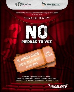 Gobierno de la Ciudad promueve “No pierdas tu voz”: Teatro con causa para prevenir adicciones en jóvenes
