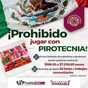 Gobierno de Pepe Chedraui refuerza medidas preventivas durante las Fiestas Patrias; exhorta a evitar el uso de pirotecnia